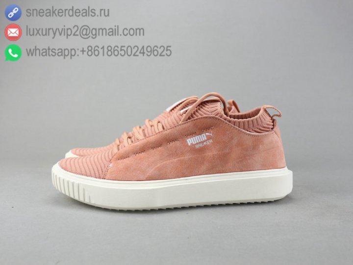 Puma Breaker Knit Sunfaded Unisex Classic Pink Leather Size 36-45